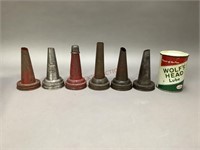 Tin Spouts for Early Glass Oil Cans and More