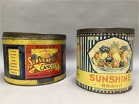 Sunshine Brand Tin Containers