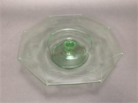 Uranium Glass Cake Stand