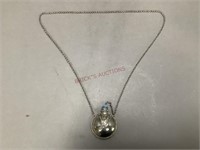 Metal Perfume Bottle Necklace