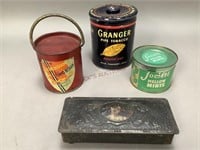 Assorted Tin Containers