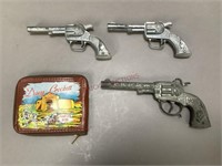 Davy Crockett Wallet and Toy Cap Guns