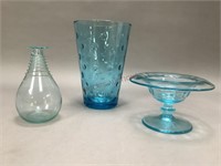 Hazel Atlas Blue Vase, Art Glass Vase and More