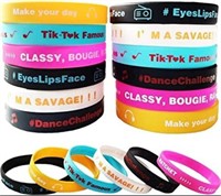 36 Pack Music Themed Silicone Bracelet
