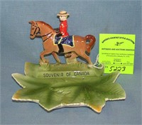 Royal Canadian mounted police figural souvenir dis