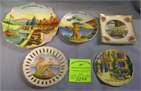 Collection of souvenir dishes