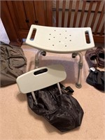 Shower stool with back