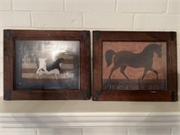 Two framed pieces of wall art