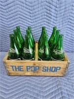 12 vintage National beverages green quart bottles