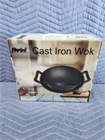 NEW Parini Cookware 11.5 in cast iron wok,