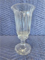 12 inch leaded crystal glass two piece candle
