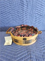 Peterboro Basket Co 13 inch round double handled