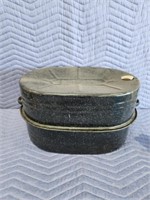 Vintage LISK black granite 18 inch roasting pan