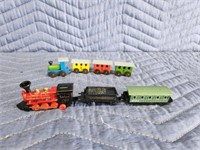 2 vintage mini toy trains