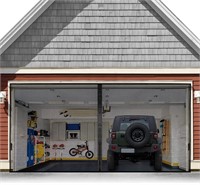 Garage door screen for 2 car garage 18 X 7 FT