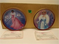 2 BARBIE PLATES WITH PAPER WORK