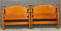 Pair of Vintage Maple Twin Beds