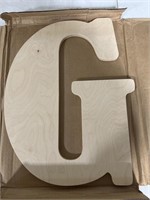 Unfinished wood letter G