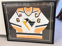 FRAMED AUTOGRAPHED JERSEY OFFICIAL # 6 DOUBLE MAT