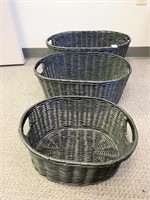 OVAL NESTING BASKETS 15" TO 23" X 9" H