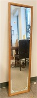 WOOD FRAME ETCHED EDGE MIRROR 13" X 49.5"