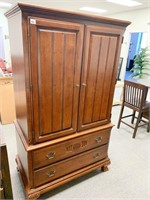 KIMBALL 2 DOOR CABINET AND 2 DRAWER BASE 71" H X