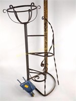 Wrought iron plant stand (needs repair), vintage