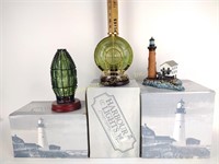 (3) Harbour Lights lighthouse figurines w/boxes