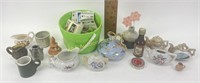 Miniature pitchers & teapots, small stoneware