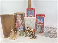 Assorted figurines, including precious moments,