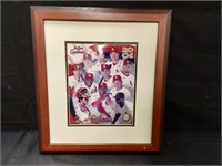 Framed 2004 STL Cardinals Team Photo Collage