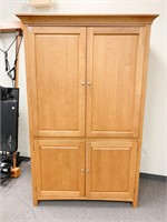 STANLEY ARMOIRE LIGHT WOOD FINISH MATCHES LOT