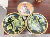 NORMAN ROCKWELL PLATE AND 2 LEAF MOTIF RAYMOND