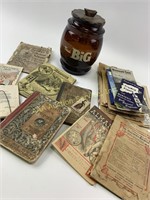 Late 1800’s/early 1900’s cards & books, mid