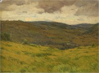Charles Warren Eaton Oil on Canvas Panel Landscape