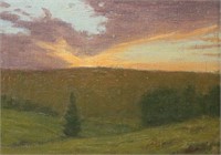 Oil on Canvas Landscape in the Style of C.W. Eaton