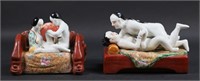 2 Erotic Chinese Porcelain Figures