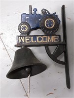 VINTAE CAST IRON TRACTOR BELL