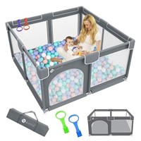 Play Pens for Babies and Toddlers Extra Large Gray