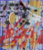 Keltie Ferris Spray Paint & Acrylic on Canvas