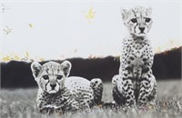 Peter Beard Cheetah Cubs, Digital Print Signed