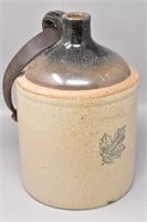 Pottery Jug with Leather Strap