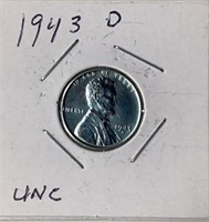 1943 D UNC Lincoln cent steel