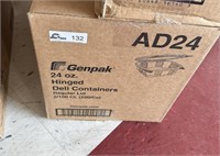 Box of 24 oz Hinged Containers - NIB