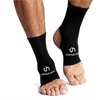 ANKLE Compression Sleeve by COPPER HEAL (PAIR)