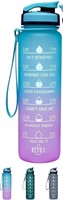 ZOMAKE 32oz Motivational Water Bottle with Times