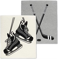 Abbott Collection Hockey Skates & Stick Dishclot