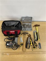 Assorted tools in bag