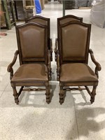 Old world nail head - leather Captain Chairs