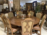 Magnificent country French dining table and chairs